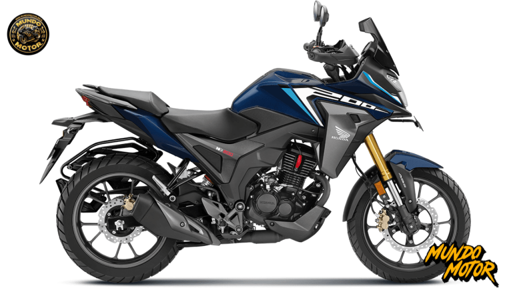 Honda NX200 azul India, posible base NX190 2.0 Colombia. Imagen Mundo Motor