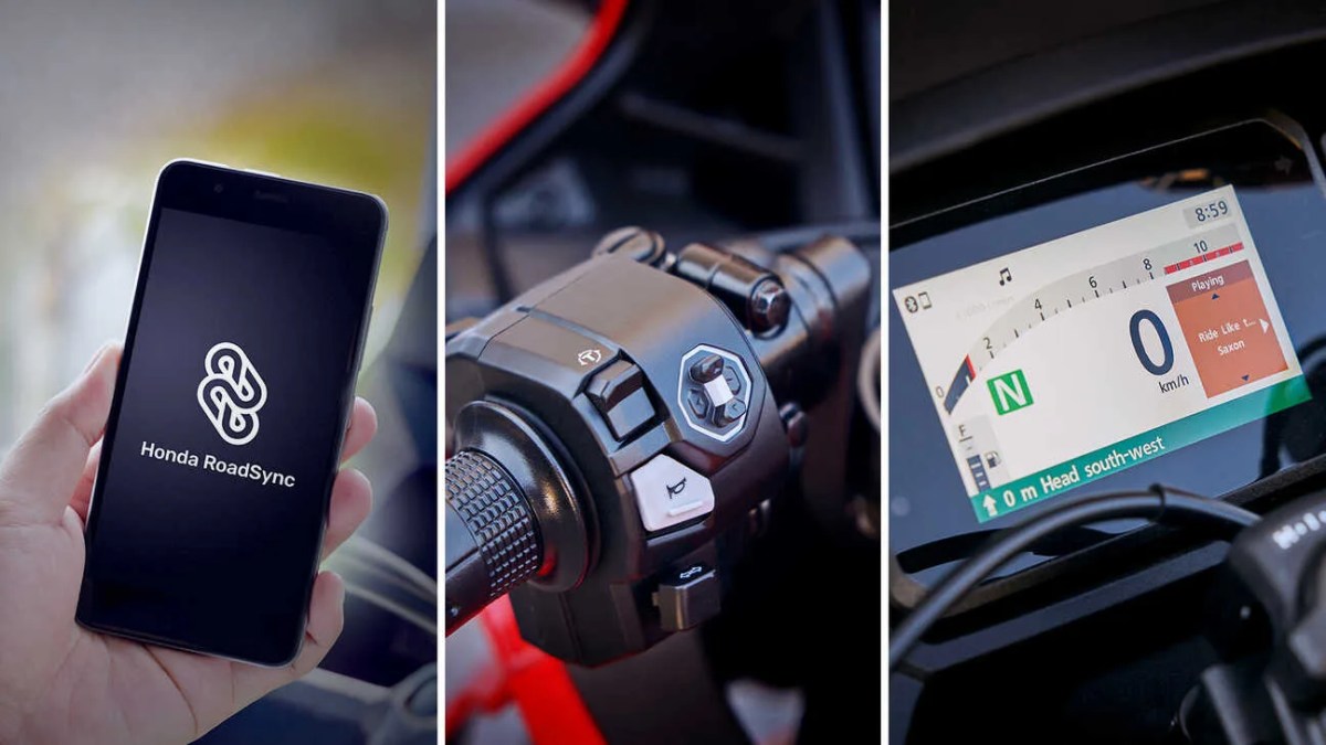 Pantalla de inicio de la aplicación Honda RoadSync en un teléfono móvil.