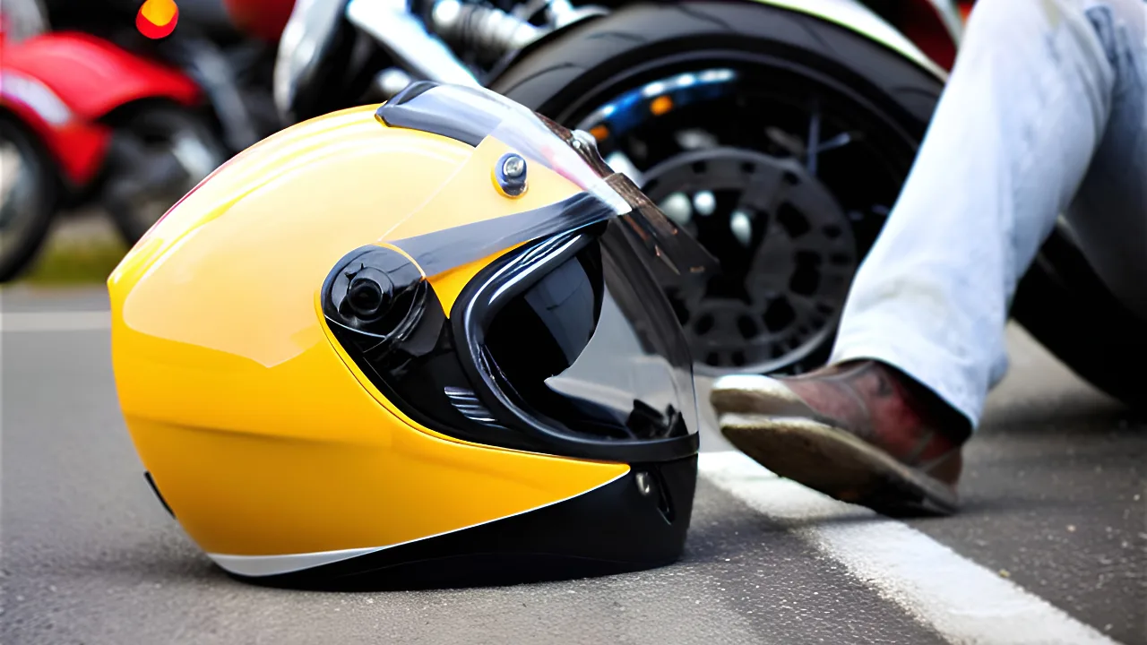 Accidente en moto en Colombia